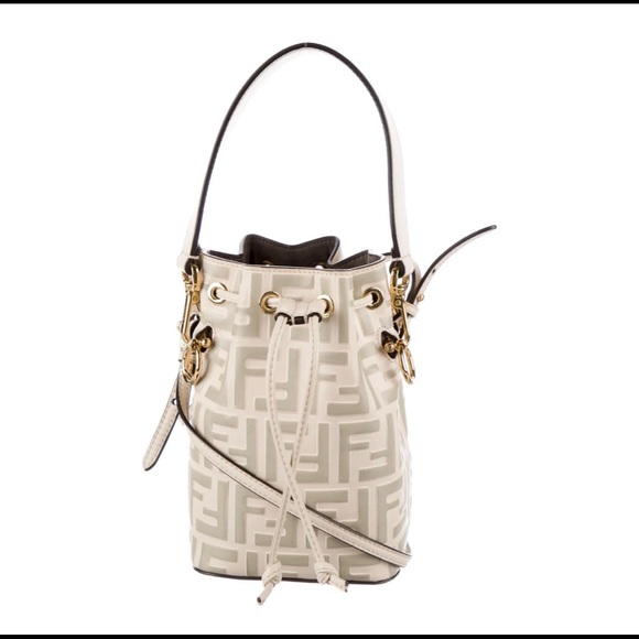 Fendi Handbags - Fendi Beige Mon Tresor Bucket Bag